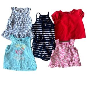 Janie and Jack and Nautica 3T Girls Spring Clothing Lot Tops, Tanks and Romper